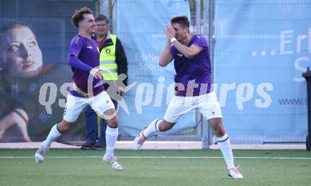 Fussball Kaerntner Liga. SK Austria Klagenfurt gegen SAK. Torjubel Nemanja Pavicevic (Austria Klagenfurt),  Klagenfurt, am 28.10.2023.
Foto: Kuess
---
pressefotos, pressefotografie, kuess, qs, qspictures, sport, bild, bilder, bilddatenbank