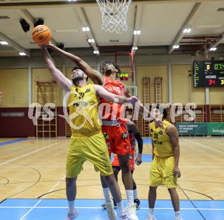 Basketball  2023/2024. Basketball Austria Cup.  Woerthersee Piraten gegen Traiskirchen Lions.  Marin Sliskovic (Piraten),  Jaquan Lawrence (Traiskirchen). Klagenfurt, am 28.10.2023.
Foto: Kuess
www.qspictures.net
---
pressefotos, pressefotografie, kuess, qs, qspictures, sport, bild, bilder, bilddatenbank