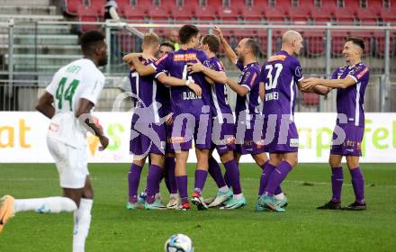 Fussball Bundesliga. SK Austria Klagenfurt gegen WSG Tirol.  Torjubel Florian Jaritz (Klagenfurt).  Klagenfurt, am 28.10.2023.
Foto: Kuess
www.qspictures.net
---
pressefotos, pressefotografie, kuess, qs, qspictures, sport, bild, bilder, bilddatenbank