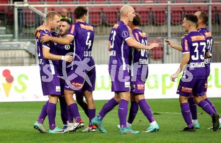 Fussball Bundesliga. SK Austria Klagenfurt gegen WSG Tirol.  Torjubel Florian Jaritz (Klagenfurt).  Klagenfurt, am 28.10.2023.
Foto: Kuess
www.qspictures.net
---
pressefotos, pressefotografie, kuess, qs, qspictures, sport, bild, bilder, bilddatenbank