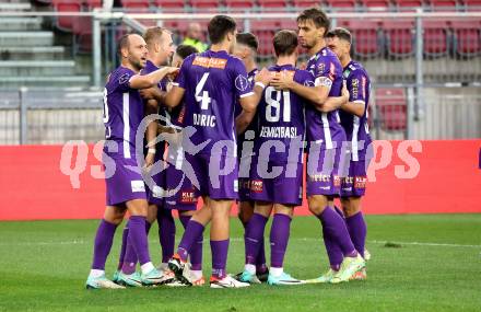 Fussball Bundesliga. SK Austria Klagenfurt gegen WSG Tirol.  Torjubel Florian Jaritz (Klagenfurt).  Klagenfurt, am 28.10.2023.
Foto: Kuess
www.qspictures.net
---
pressefotos, pressefotografie, kuess, qs, qspictures, sport, bild, bilder, bilddatenbank