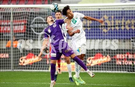 Fussball Bundesliga. SK Austria Klagenfurt gegen WSG Tirol.  Sinan Karweina (Klagenfurt), Cem Uestuendag   (Tirol).  Klagenfurt, am 28.10.2023.
Foto: Kuess
www.qspictures.net
---
pressefotos, pressefotografie, kuess, qs, qspictures, sport, bild, bilder, bilddatenbank