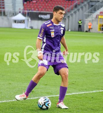 Fussball Bundesliga. SK Austria Klagenfurt gegen WSG Tirol.  Nikola Djoric  (Klagenfurt).  Klagenfurt, am 28.10.2023.
Foto: Kuess
www.qspictures.net
---
pressefotos, pressefotografie, kuess, qs, qspictures, sport, bild, bilder, bilddatenbank