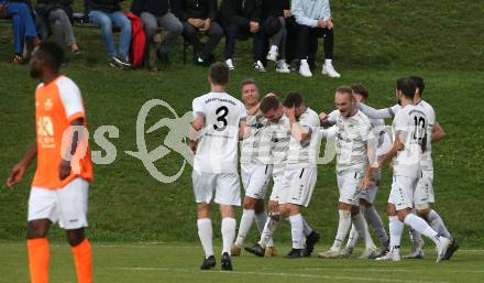 Fussball. Kaerntner Liga. Koettmannsdorf gegen Donau.  Torjubel Ziga Erzen  (Koettmanndorf). Koettmannsdorf, 29.10.2023.
Foto: Kuess
www.qspictures.net
---
pressefotos, pressefotografie, kuess, qs, qspictures, sport, bild, bilder, bilddatenbank