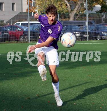 Fussball Kaerntner Liga. SK Austria Klagenfurt gegen SAK.  Matteo Kitz (Austria Klagenfurt). Klagenfurt, am 28.10.2023.
Foto: Kuess
---
pressefotos, pressefotografie, kuess, qs, qspictures, sport, bild, bilder, bilddatenbank