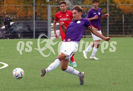 Fussball Kaerntner Liga. SK Austria Klagenfurt gegen SAK.  Dennis Meschnik (Austria Klagenfurt),    Klagenfurt, am 28.10.2023.
Foto: Kuess
---
pressefotos, pressefotografie, kuess, qs, qspictures, sport, bild, bilder, bilddatenbank