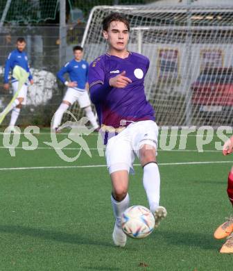 Fussball Kaerntner Liga. SK Austria Klagenfurt gegen SAK.  Marius Maierhofer (Austria Klagenfurt), Klagenfurt, am 28.10.2023.
Foto: Kuess
---
pressefotos, pressefotografie, kuess, qs, qspictures, sport, bild, bilder, bilddatenbank