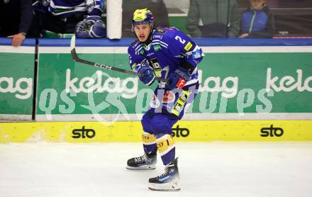 EBEL. Eishockey Bundesliga. EC VSV gegen Moser Medical Graz99ers.  Dylan MacPherson (VSV). Villach, am 3.11.2023
Foto: Kuess
www.qspictures.net
---
pressefotos, pressefotografie, kuess, qs, qspictures, sport, bild, bilder, bilddatenbank