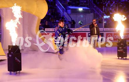 EBEL. Eishockey Bundesliga. EC VSV gegen Moser Medical Graz99ers.  John Hughes (VSV). Villach, am 3.11.2023
Foto: Kuess
www.qspictures.net
---
pressefotos, pressefotografie, kuess, qs, qspictures, sport, bild, bilder, bilddatenbank