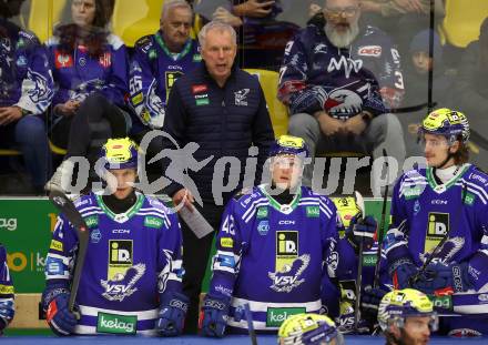 EBEL. Eishockey Bundesliga. EC VSV gegen Moser Medical Graz99ers.  Trainer Rob Daum (VSV). Villach, am 3.11.2023
Foto: Kuess
www.qspictures.net
---
pressefotos, pressefotografie, kuess, qs, qspictures, sport, bild, bilder, bilddatenbank