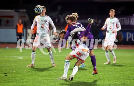 Fussball Bundesliga. WAC gegen SK Austria Klagenfurt.   Ervin Omic (WAC),  Jannik Thomas Robatsch (Klagenfurt).  Wolfsberg, am 4.11.2023.
Foto: Kuess
www.qspictures.net
---
pressefotos, pressefotografie, kuess, qs, qspictures, sport, bild, bilder, bilddatenbank