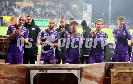 Fussball Bundesliga. WAC gegen SK Austria Klagenfurt. Nicolas Wimmer, Rico Benatelli, Simon Straudi, Aaron Sky Schwarz, Jannik Robatsch (Klagenfurt).  Wolfsberg, am 4.11.2023.
Foto: Kuess
www.qspictures.net
---
pressefotos, pressefotografie, kuess, qs, qspictures, sport, bild, bilder, bilddatenbank