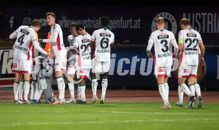 Fussball Bundesliga. WAC gegen SK Austria Klagenfurt.   Torjubel WAC.  Wolfsberg, am 4.11.2023.
Foto: Kuess
www.qspictures.net
---
pressefotos, pressefotografie, kuess, qs, qspictures, sport, bild, bilder, bilddatenbank