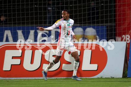 Fussball Bundesliga. WAC gegen SK Austria Klagenfurt.  Torjubel Thierno Mamadou Lamarana Ballo  (WAC),    Wolfsberg, am 4.11.2023.
Foto: Kuess
www.qspictures.net
---
pressefotos, pressefotografie, kuess, qs, qspictures, sport, bild, bilder, bilddatenbank