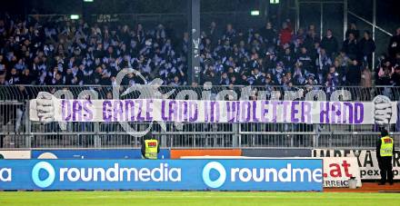 Fussball Bundesliga. WAC gegen SK Austria Klagenfurt. Fans  (Klagenfurt).  Wolfsberg, am 4.11.2023.
Foto: Kuess
www.qspictures.net
---
pressefotos, pressefotografie, kuess, qs, qspictures, sport, bild, bilder, bilddatenbank