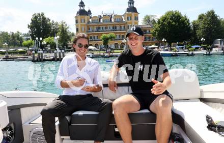 Fussball. Interview Martin HInteregger. Martin Hinteregger, Claudio Trevisan. Velden, am 10.7.2023.
Foto: Kuess



---
pressefotos, pressefotografie, kuess, qs, qspictures, sport, bild, bilder, bilddatenbank