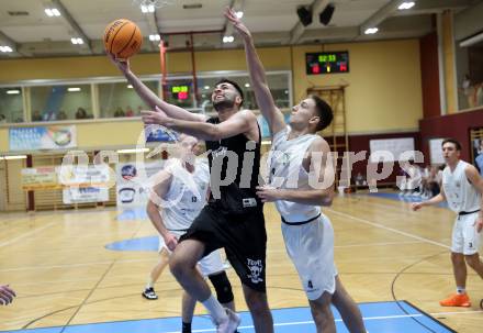 Basketball 2. Liga 2023/2024. Grunddurchgang 6. Runde.  KOS Celovec gegen Woerthersee Piraten..  Andi Smrtnik (KOS),  Marin Sliskovic  (Piraten). Klagenfurt, am 11.11.2023.
Foto: Kuess
www.qspictures.net
---
pressefotos, pressefotografie, kuess, qs, qspictures, sport, bild, bilder, bilddatenbank