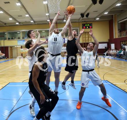 Basketball 2. Liga 2023/2024. Grunddurchgang 6. Runde.  KOS Celovec gegen Woerthersee Piraten..  Sead Mulalic (KOS),   Jan-Arne Apschner (Piraten). Klagenfurt, am 11.11.2023.
Foto: Kuess
www.qspictures.net
---
pressefotos, pressefotografie, kuess, qs, qspictures, sport, bild, bilder, bilddatenbank