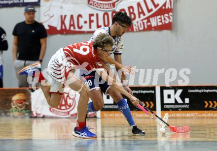 Floorball Bundesliga. KAC gegen VSV.  Sebastian Flaschberger  (KAC),  Christoph Steiner  (VSV). Klagenfurt, 25.11.2023.
Foto: Kuess
www.qspictures.net
---
pressefotos, pressefotografie, kuess, qs, qspictures, sport, bild, bilder, bilddatenbank