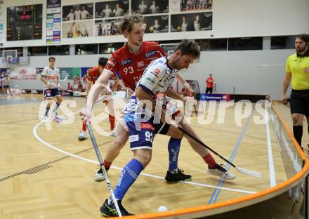 Floorball Bundesliga. KAC gegen VSV.  Marcel Gappmayer  (KAC),   Ingolf Gunnar Natmessnig (VSV). Klagenfurt, 25.11.2023.
Foto: Kuess
www.qspictures.net
---
pressefotos, pressefotografie, kuess, qs, qspictures, sport, bild, bilder, bilddatenbank