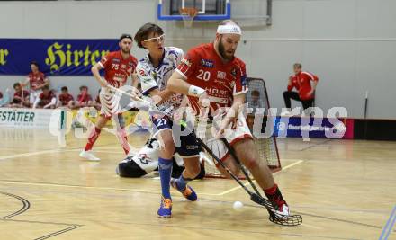 Floorball Bundesliga. KAC gegen VSV.  Daniel Ulbing  (KAC),  Leon Widnig  (VSV). Klagenfurt, 25.11.2023.
Foto: Kuess
www.qspictures.net
---
pressefotos, pressefotografie, kuess, qs, qspictures, sport, bild, bilder, bilddatenbank