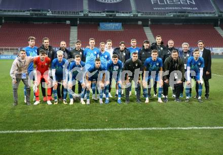 Fussball Laenderspiel Amateure. Oesterreich gegen Slowenien.  Klagenfurt, am 26.11.2023.
Foto: Kuess
www.qspictures.net
---
pressefotos, pressefotografie, kuess, qs, qspictures, sport, bild, bilder, bilddatenbank