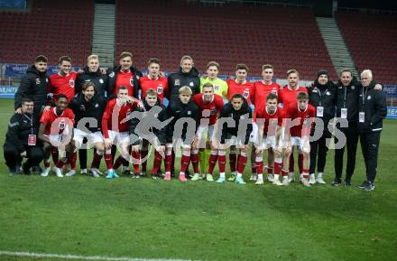 Fussball Laenderspiel Amateure. Oesterreich gegen Slowenien.  Klagenfurt, am 26.11.2023.
Foto: Kuess
www.qspictures.net
---
pressefotos, pressefotografie, kuess, qs, qspictures, sport, bild, bilder, bilddatenbank