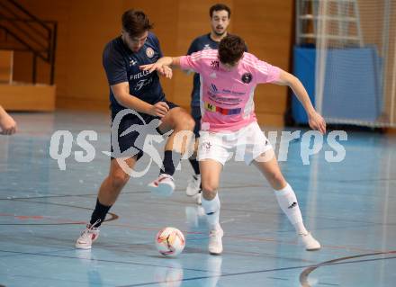 Futsal. Carinthia Flamengo Futsal Club gegen LPSV-Kaernten.  Timo Todor-Kostic  (C.F.F.C),    Dino Matoruga (LPSV). Klagenfurt, 26.11.2023.
Foto: Kuess
www.qspictures.net
---
pressefotos, pressefotografie, kuess, qs, qspictures, sport, bild, bilder, bilddatenbank