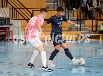 Futsal. Carinthia Flamengo Futsal Club gegen LPSV-Kaernten.  Faris Buljubasic  (C.F.F.C),    Ivan Krnjic (LPSV). Klagenfurt, 26.11.2023.
Foto: Kuess
www.qspictures.net
---
pressefotos, pressefotografie, kuess, qs, qspictures, sport, bild, bilder, bilddatenbank