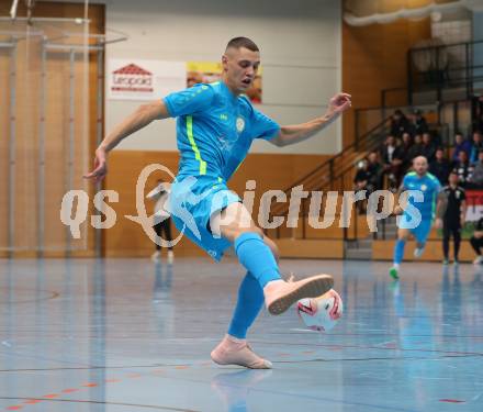 Futsal. FUTSAL versli.at Klagenfurt gegen FC Diamant Linz.  Niko Maric  (Klagenfurt), Klagenfurt, 26.11.2023.
Foto: Kuess
www.qspictures.net
---
pressefotos, pressefotografie, kuess, qs, qspictures, sport, bild, bilder, bilddatenbank