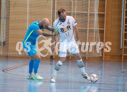 Futsal. FUTSAL versli.at Klagenfurt gegen FC Diamant Linz.   Said Djulic   (Klagenfurt),  Endi Nuhanovic  (Linz). Klagenfurt, 26.11.2023.
Foto: Kuess
www.qspictures.net
---
pressefotos, pressefotografie, kuess, qs, qspictures, sport, bild, bilder, bilddatenbank