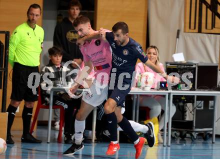 Futsal. Carinthia Flamengo Futsal Club gegen LPSV-Kaernten.  Faris Buljubasic  (C.F.F.C),    Samir Nuhanovic (LPSV). Klagenfurt, 26.11.2023.
Foto: Kuess
www.qspictures.net
---
pressefotos, pressefotografie, kuess, qs, qspictures, sport, bild, bilder, bilddatenbank