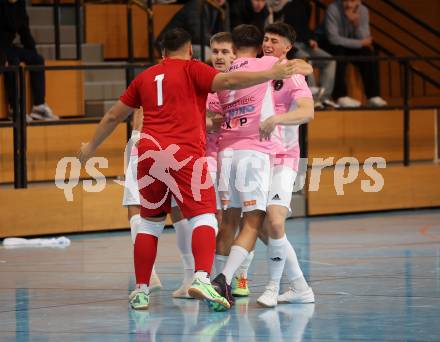 Futsal. Carinthia Flamengo Futsal Club gegen LPSV-Kaernten.  Torjubel  (C.F.F.C),  Klagenfurt, 26.11.2023.
Foto: Kuess
www.qspictures.net
---
pressefotos, pressefotografie, kuess, qs, qspictures, sport, bild, bilder, bilddatenbank