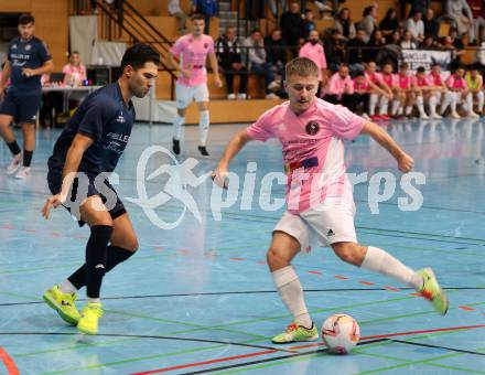 Futsal. Carinthia Flamengo Futsal Club gegen LPSV-Kaernten.  Smajl Delic  (C.F.F.C),  Dejan Cavka  (LPSV). Klagenfurt, 26.11.2023.
Foto: Kuess
www.qspictures.net
---
pressefotos, pressefotografie, kuess, qs, qspictures, sport, bild, bilder, bilddatenbank