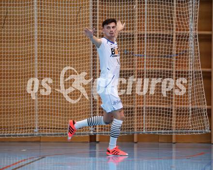 Futsal. FUTSAL versli.at Klagenfurt gegen FC Diamant Linz.  Torjubel Edwin Skrgic, (Linz). Klagenfurt, 26.11.2023.
Foto: Kuess
www.qspictures.net
---
pressefotos, pressefotografie, kuess, qs, qspictures, sport, bild, bilder, bilddatenbank