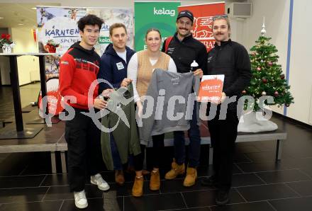 Kaernten Sport. Sportlermeeting. Heimo Fugger (Radsport), Dominik Trojan (Olymp. Gewichtheben), Hannah Ladinig (Leichtathletik), Claudio Koestenberger (Wasserschi), Nico Juritsch (Wakeboard). . Klagenfurt, am 5.12.2023.
Foto: Kuess
---
pressefotos, pressefotografie, kuess, qs, qspictures, sport, bild, bilder, bilddatenbank