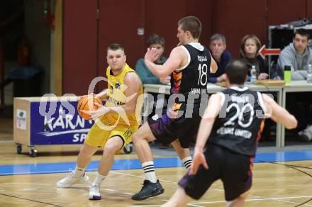 Basketball 2. Bundesliga. Woerthersee Piraten gegen Vienna United.  Jernej Andolsek Heine (Piraten). Jakub Kotala (Vienna United).  Klagenfurt, am 8.12.2023.
Foto: Kuess
---
pressefotos, pressefotografie, kuess, qs, qspictures, sport, bild, bilder, bilddatenbank