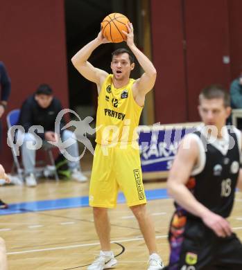 Basketball 2. Bundesliga. Woerthersee Piraten gegen Vienna United.  Jan-Arne Apschner (Piraten). Klagenfurt, am 8.12.2023.
Foto: Kuess
---
pressefotos, pressefotografie, kuess, qs, qspictures, sport, bild, bilder, bilddatenbank