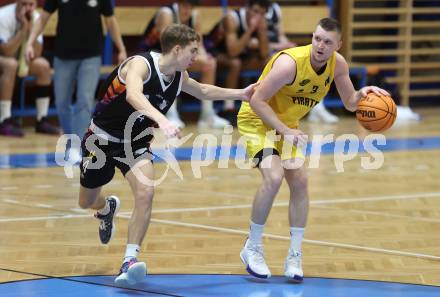 Basketball 2. Bundesliga. Woerthersee Piraten gegen Vienna United. Jernej Andolsek Heine (Piraten), Mykyta Bitkin (Vienna United). Klagenfurt, am 8.12.2023.
Foto: Kuess
---
pressefotos, pressefotografie, kuess, qs, qspictures, sport, bild, bilder, bilddatenbank