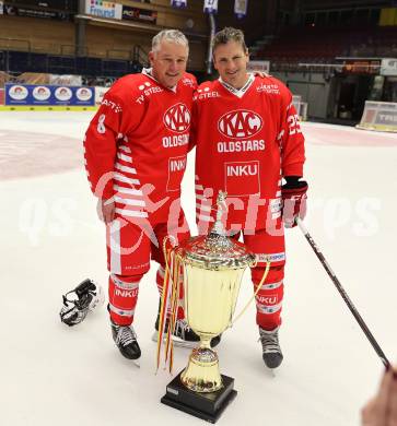 Eishockey Revival. Legenden Turnier. Hans Sulzer, Kirk Furey. Villach, am 16.12.2023.
Foto: Kuess
---
pressefotos, pressefotografie, kuess, qs, qspictures, sport, bild, bilder, bilddatenbank