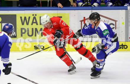 Eishockey Legenden Turnier. VSV gegen KAC.  Manfred Muehr,  (VSV),  Erich Solderer (KAC). Villach, am 16.12.2023.
Foto: Kuess

---
pressefotos, pressefotografie, kuess, qs, qspictures, sport, bild, bilder, bilddatenbank