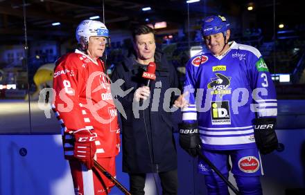 Eishockey Revival. Legenden Turnier. Hans Sulzer (KAC), Hannes Orasche, Giuseppe Mion (VSV).. Villach, am 16.12.2023.
Foto: Kuess
---
pressefotos, pressefotografie, kuess, qs, qspictures, sport, bild, bilder, bilddatenbank