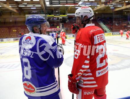 Eishockey Revival. Legenden Turnier. Roland Kaspitz (VSV), Kirk Furey (KAC). Villach, am 16.12.2023.
Foto: Kuess
---
pressefotos, pressefotografie, kuess, qs, qspictures, sport, bild, bilder, bilddatenbank