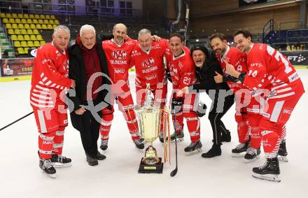 Eishockey Revival. Legenden Turnier.Hans Sulzer, Anton Polster, Guenther Koren, Erich Solderer, Gernot Kulis, Thomas Koch, Kalt. Villach, am 16.12.2023.
Foto: Kuess
---
pressefotos, pressefotografie, kuess, qs, qspictures, sport, bild, bilder, bilddatenbank