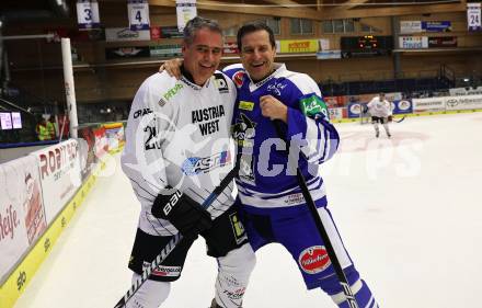 Eishockey Legenden Turnier.   Karl Wendlinger, Alex Antonitsch. Villach, am 16.12.2023.
Foto: Kuess

---
pressefotos, pressefotografie, kuess, qs, qspictures, sport, bild, bilder, bilddatenbank