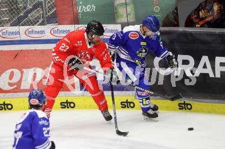 Eishockey Legenden Turnier. VSV gegen KAC.  Roland Kaspitz,  (VSV),  Gernot Kulis  (KAC). Villach, am 16.12.2023.
Foto: Kuess

---
pressefotos, pressefotografie, kuess, qs, qspictures, sport, bild, bilder, bilddatenbank