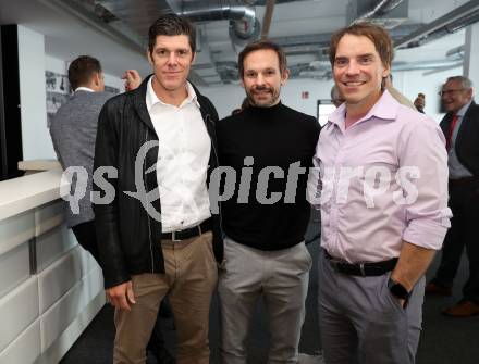 Eishockey. Legenden Turnier. Pressekonferenz.  Matthias Trattnig, Thomas Koch, Dieter Kalt . KLagenfurt, am 6.12.2023.
Foto: Kuess
---
pressefotos, pressefotografie, kuess, qs, qspictures, sport, bild, bilder, bilddatenbank