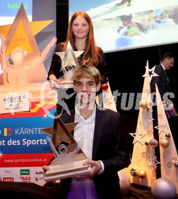 Nacht des Sports. Sportgala. Kaernten Sportler des Jahres 2023.   Kristina Holzfeind, Julian Smid . Velden, am 23.12.2023.
Foto: Kuess
www.qspictures.net
---
pressefotos, pressefotografie, kuess, qs, qspictures, sport, bild, bilder, bilddatenbank