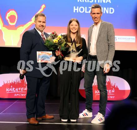 Nacht des Sports. Sportgala. Kaernten Sportler des Jahres 2023.    Kristina Holzfeind. Velden, am 23.12.2023.
Foto: Kuess
www.qspictures.net
---
pressefotos, pressefotografie, kuess, qs, qspictures, sport, bild, bilder, bilddatenbank