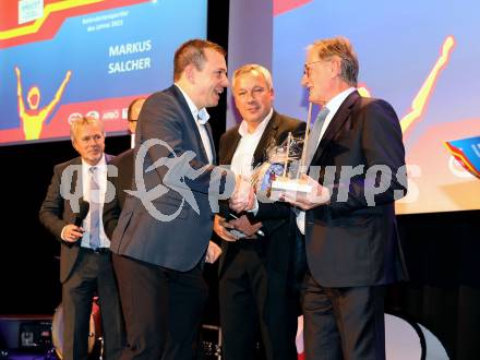 Nacht des Sports. Sportgala. Kaernten Sportler des Jahres 2023.   Markus Salcher, Fritz Strobl, Franz Klammer . Velden, am 23.12.2023.
Foto: Kuess
www.qspictures.net
---
pressefotos, pressefotografie, kuess, qs, qspictures, sport, bild, bilder, bilddatenbank